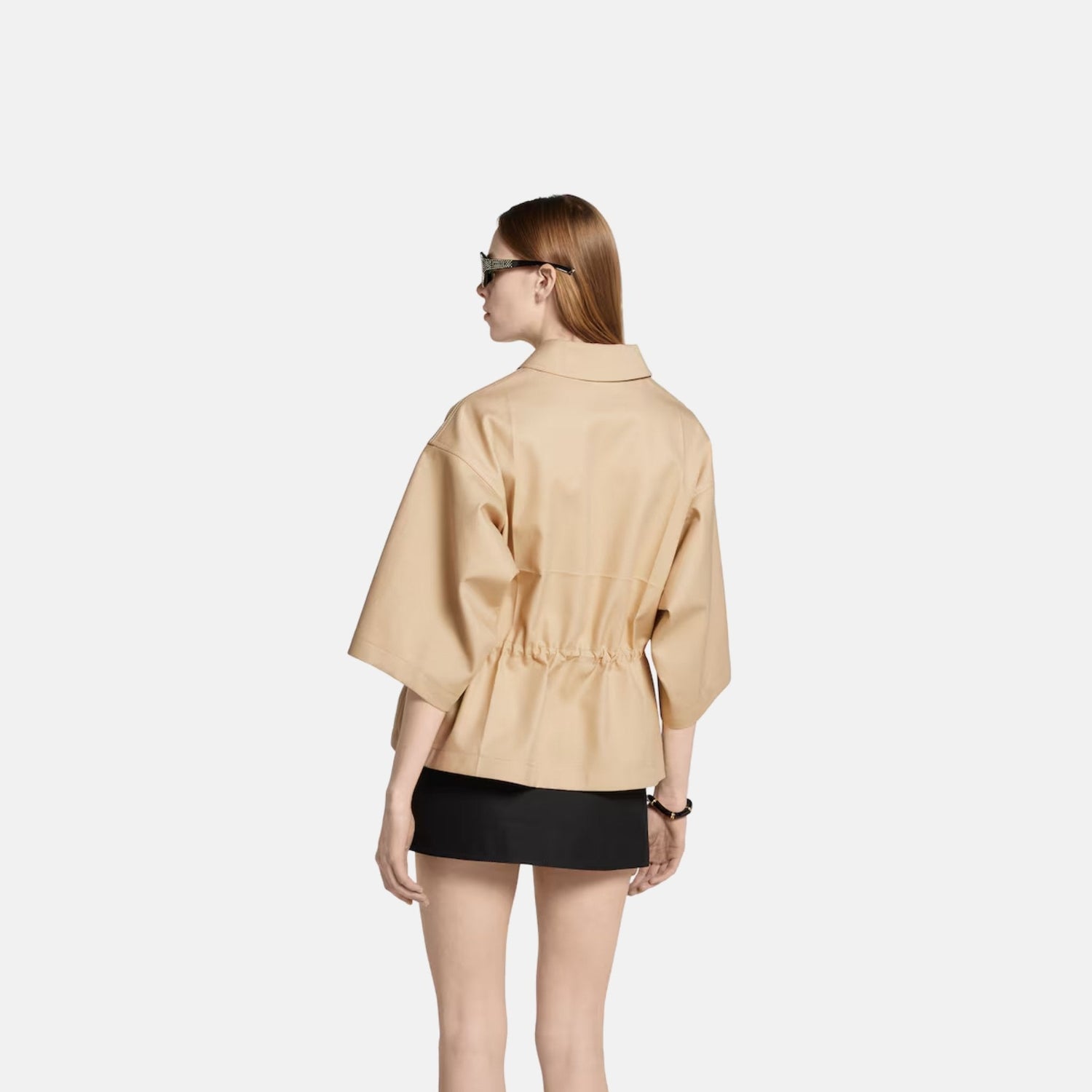 Cotton Gabardine Short Sleeve Jacket