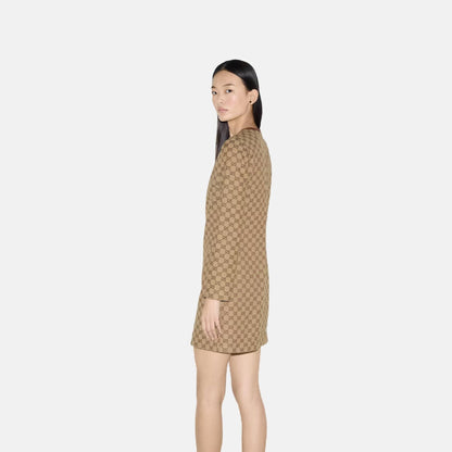 GG Canvas Dress With Horsebit