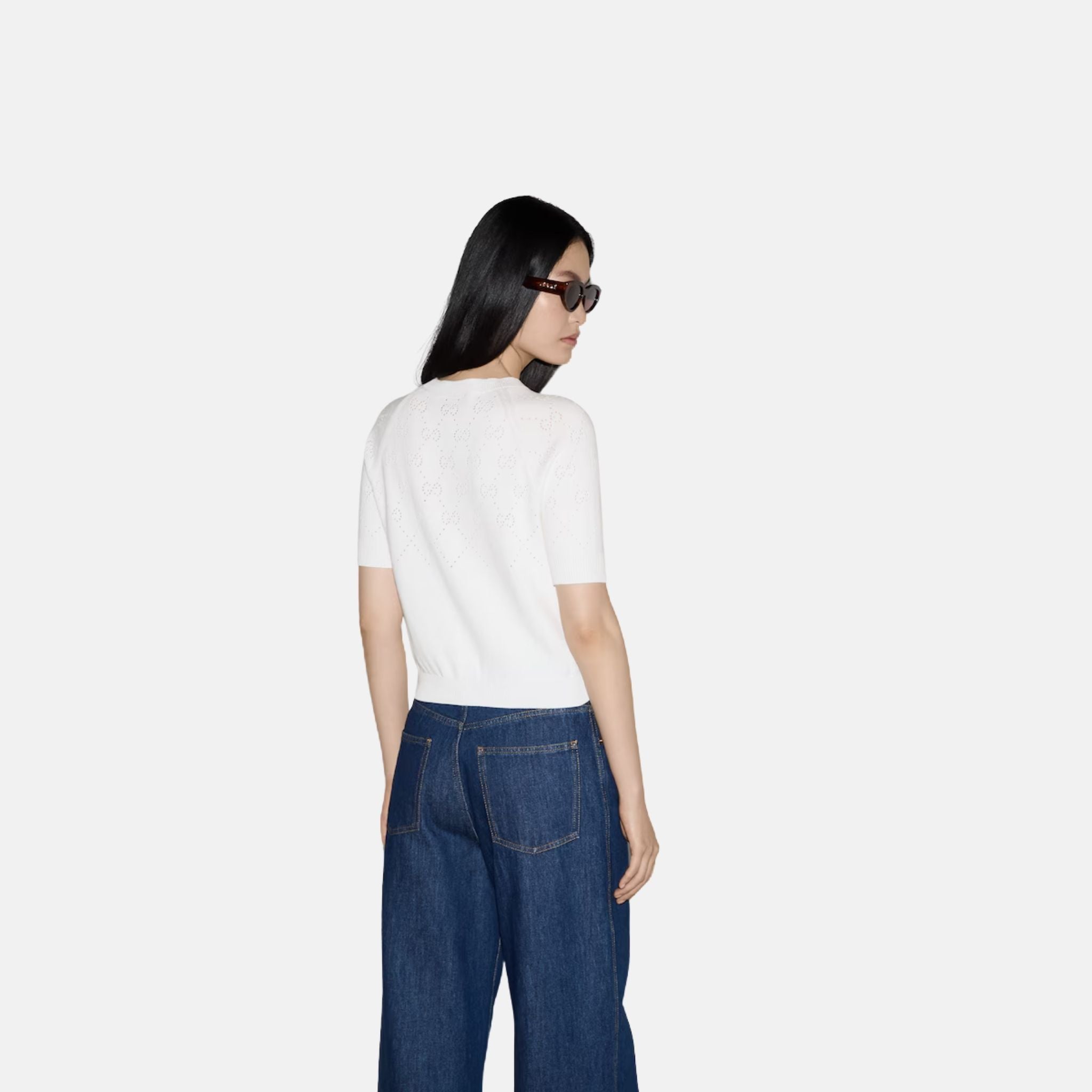 GG Cotton Crewneck Top