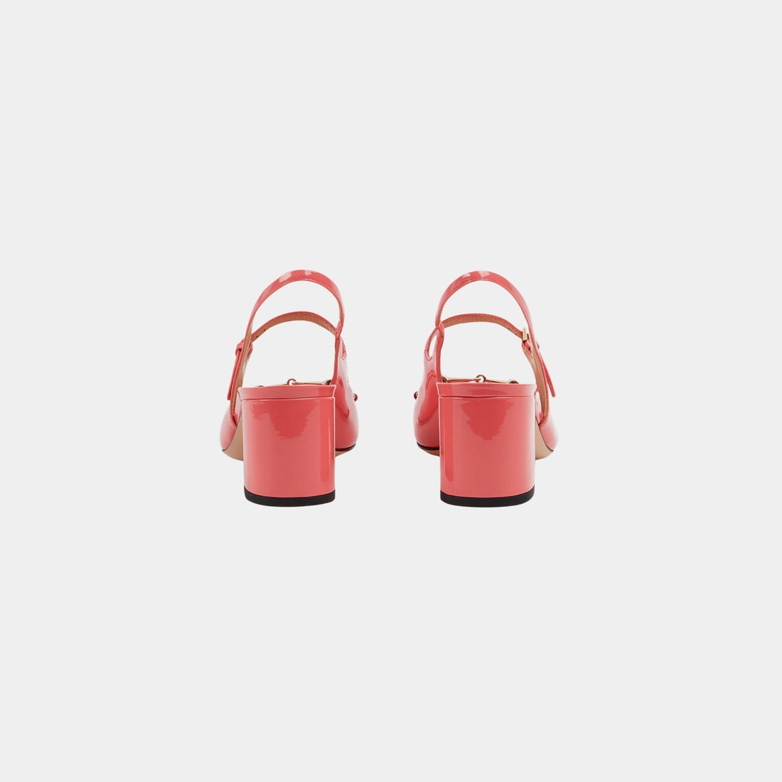 Horsebit Mid-Heel Patent Leather Pump