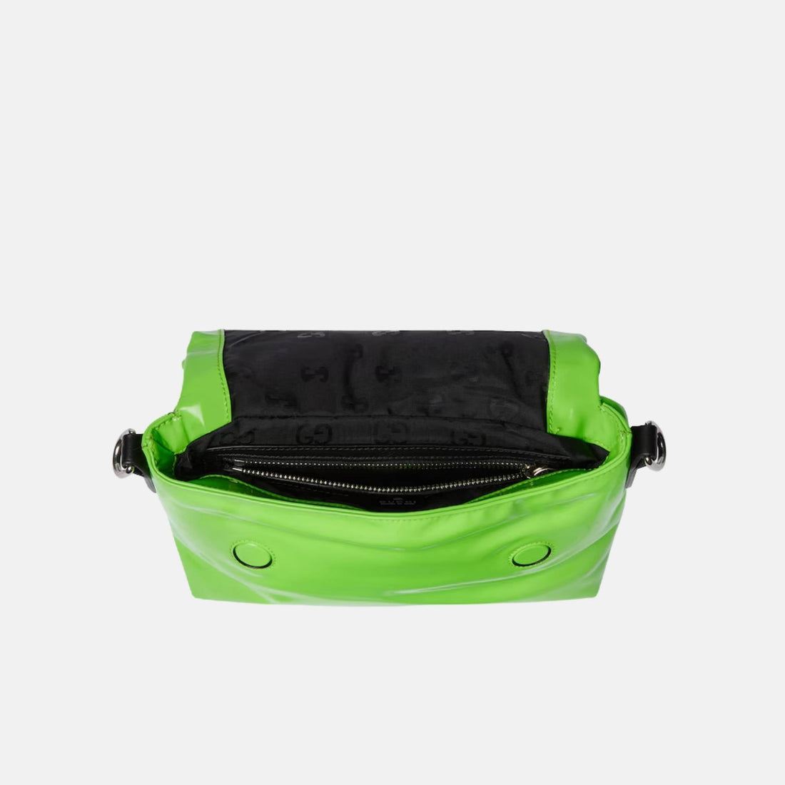 Padded Mini Crossbody Bag In Patent Leather