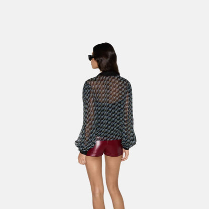 Printed Silk Creponne Shirt