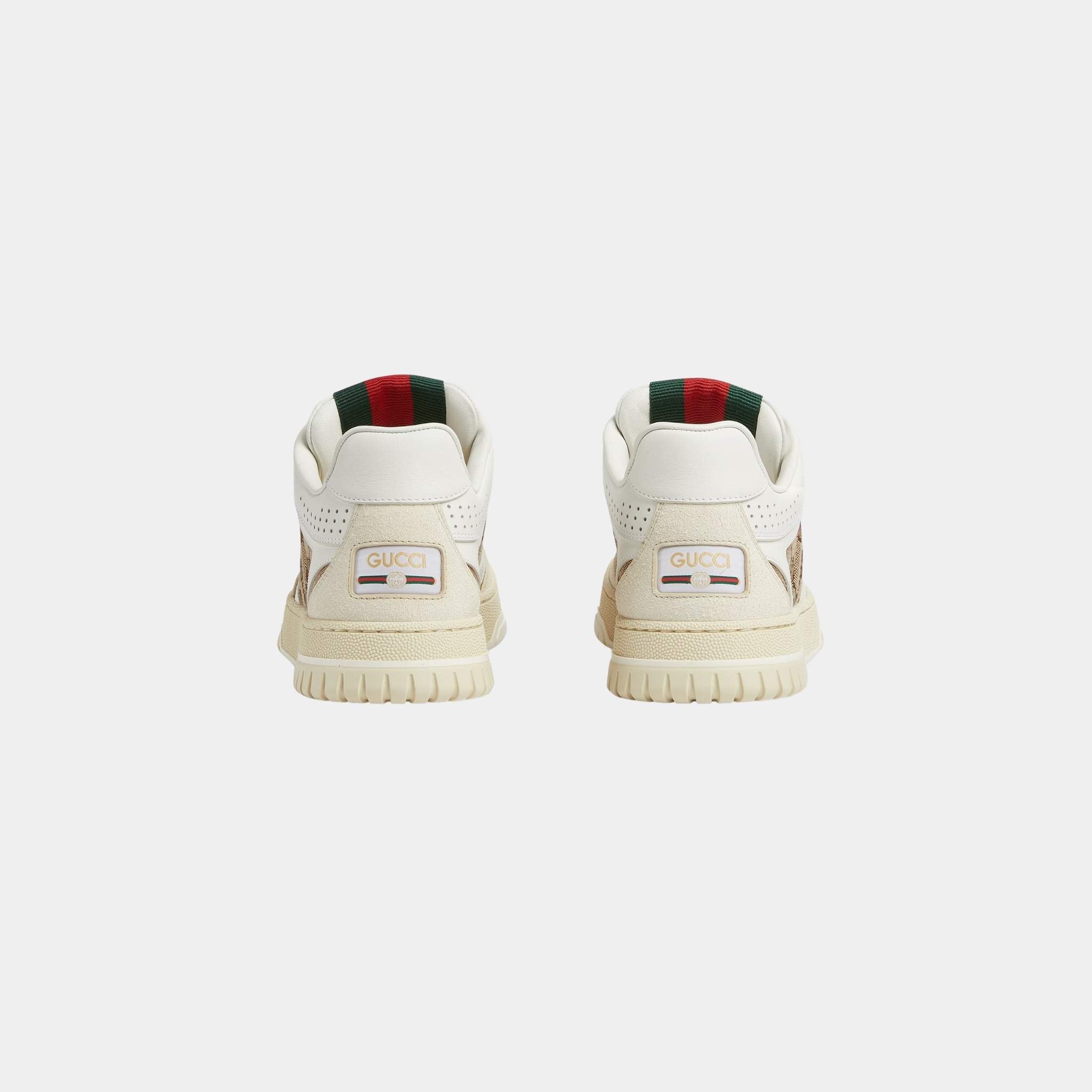 Re-Web Sneaker GG Canvas With Leather Trim