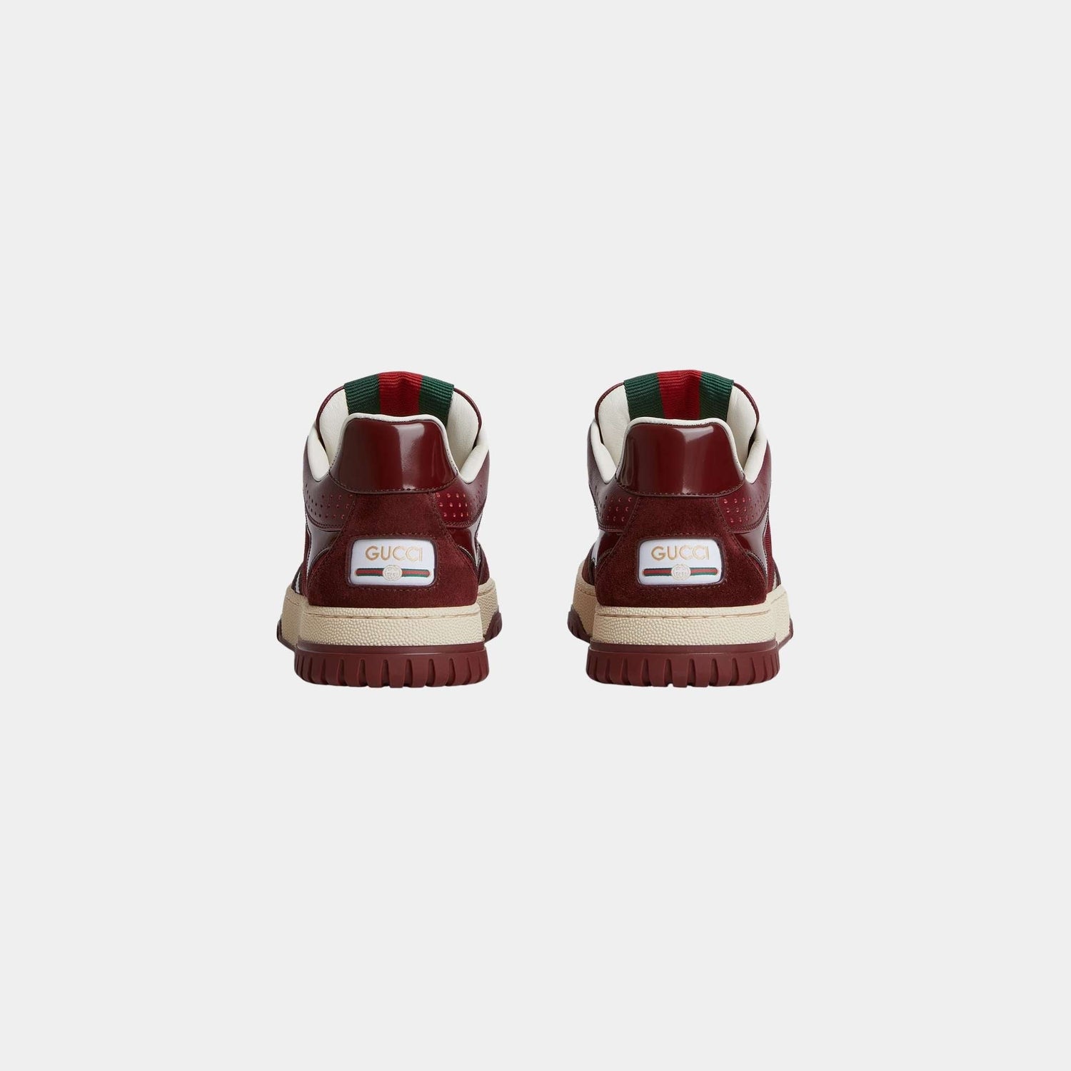Re-Web Sneaker GG Canvas With Leather Trim