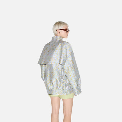 Silk Blend Floral Jacquard Jacket