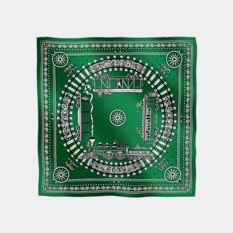 All Aboard! Bandana 55 in Silk Twill