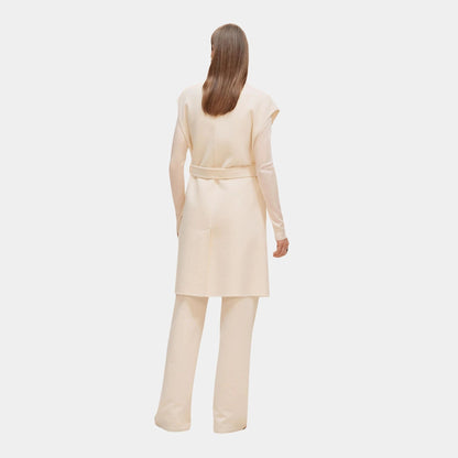 Belted Cashmere Long Vest