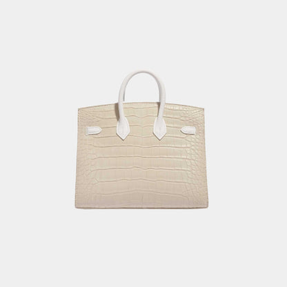 Birkin 20 Faubourg Snow White Sous La Neige PHW