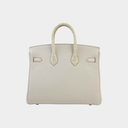 Birkin 25 Touch Togo Matte Alligator Beton PHW