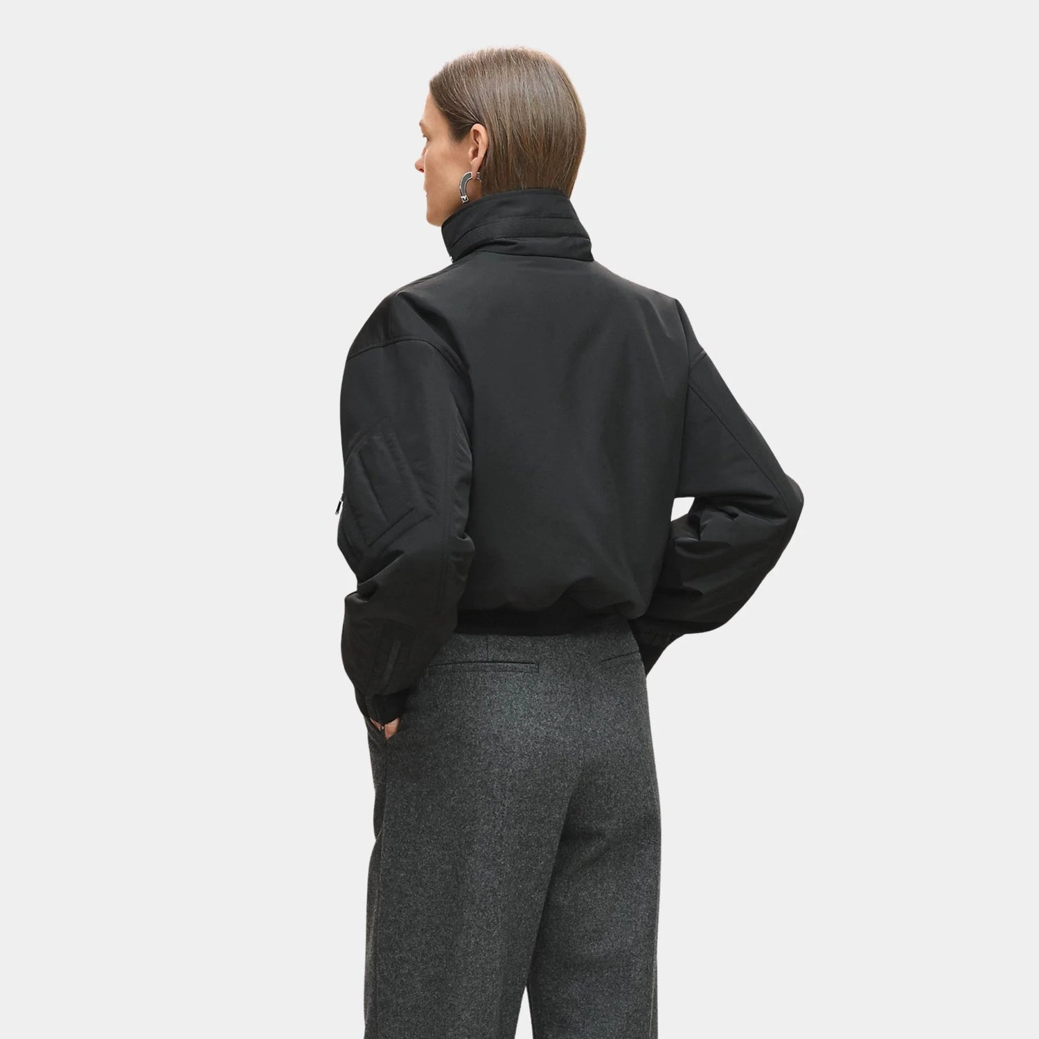 Bomber Jacket in Technical Wool