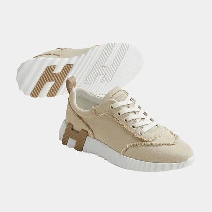 Bouncing Sneaker Fringed Canvas &amp; Suede Women