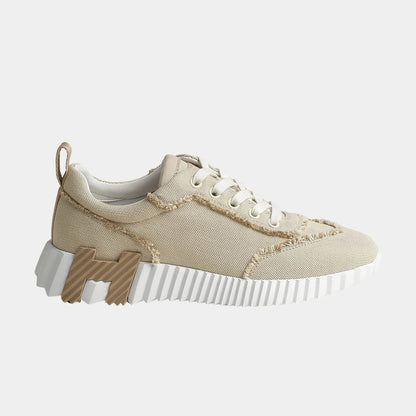 Bouncing Sneaker Fringed Canvas &amp; Suede Women