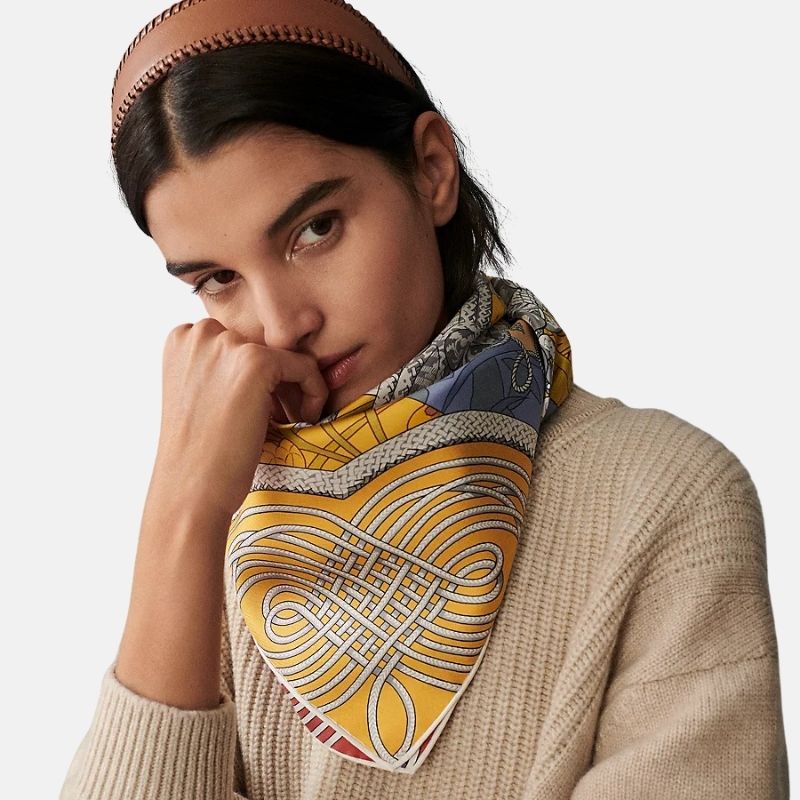 Brandebourgs Fleuris Double Face Scarf 90