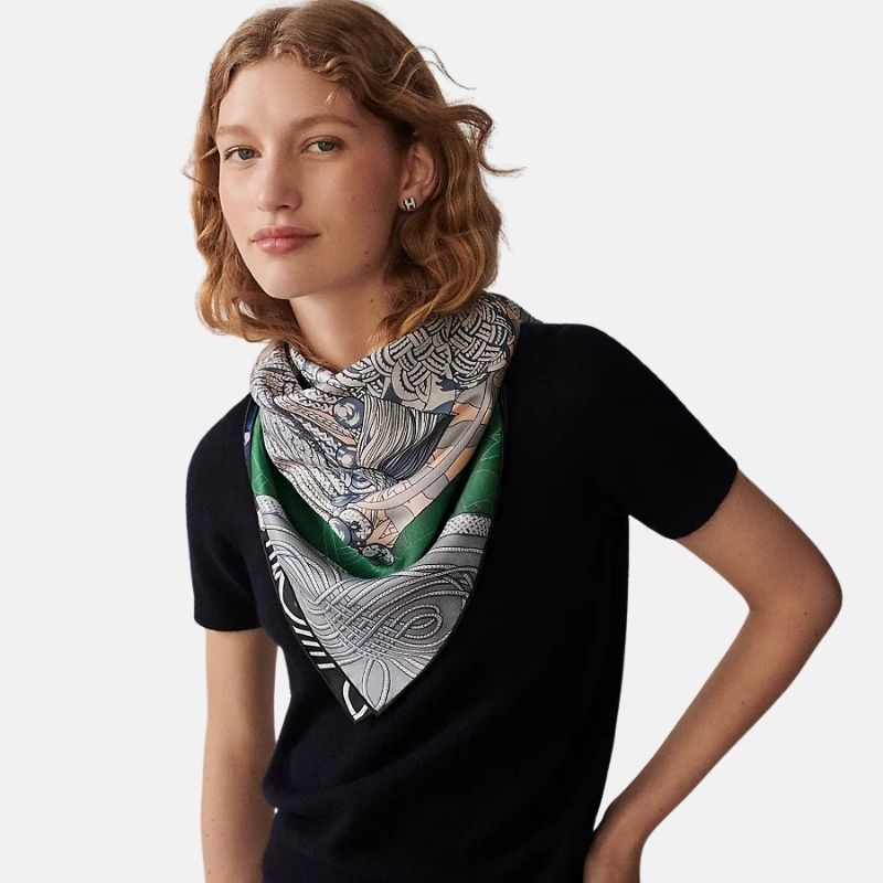 Brandebourgs Fleuris Double Face Scarf 90