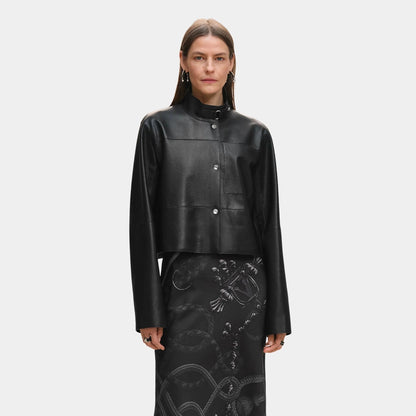 City Jacket in Grained Goatskin