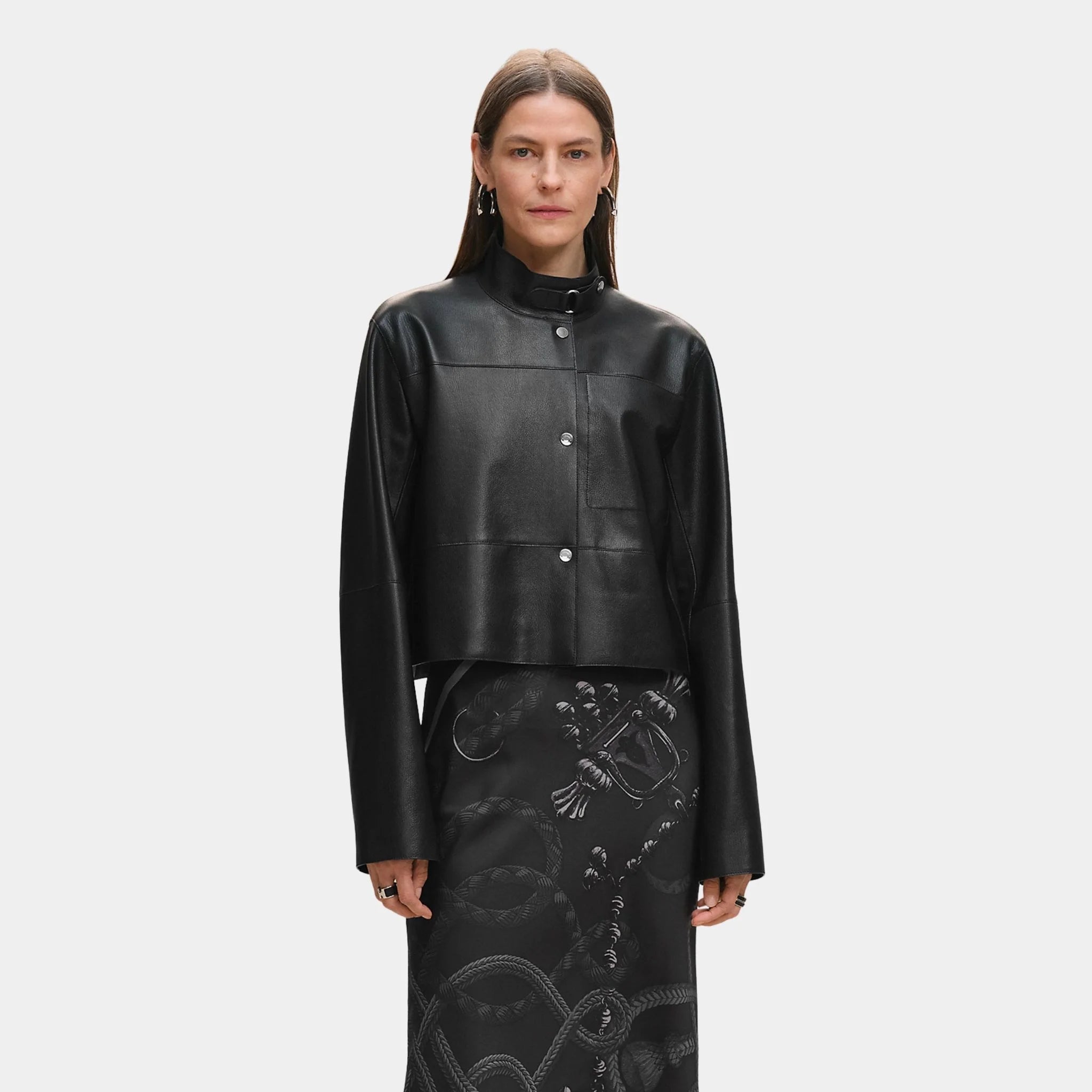 City Jacket in Grained Goatskin