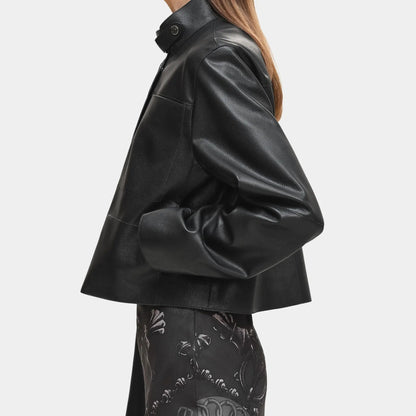 City Jacket in Grained Goatskin