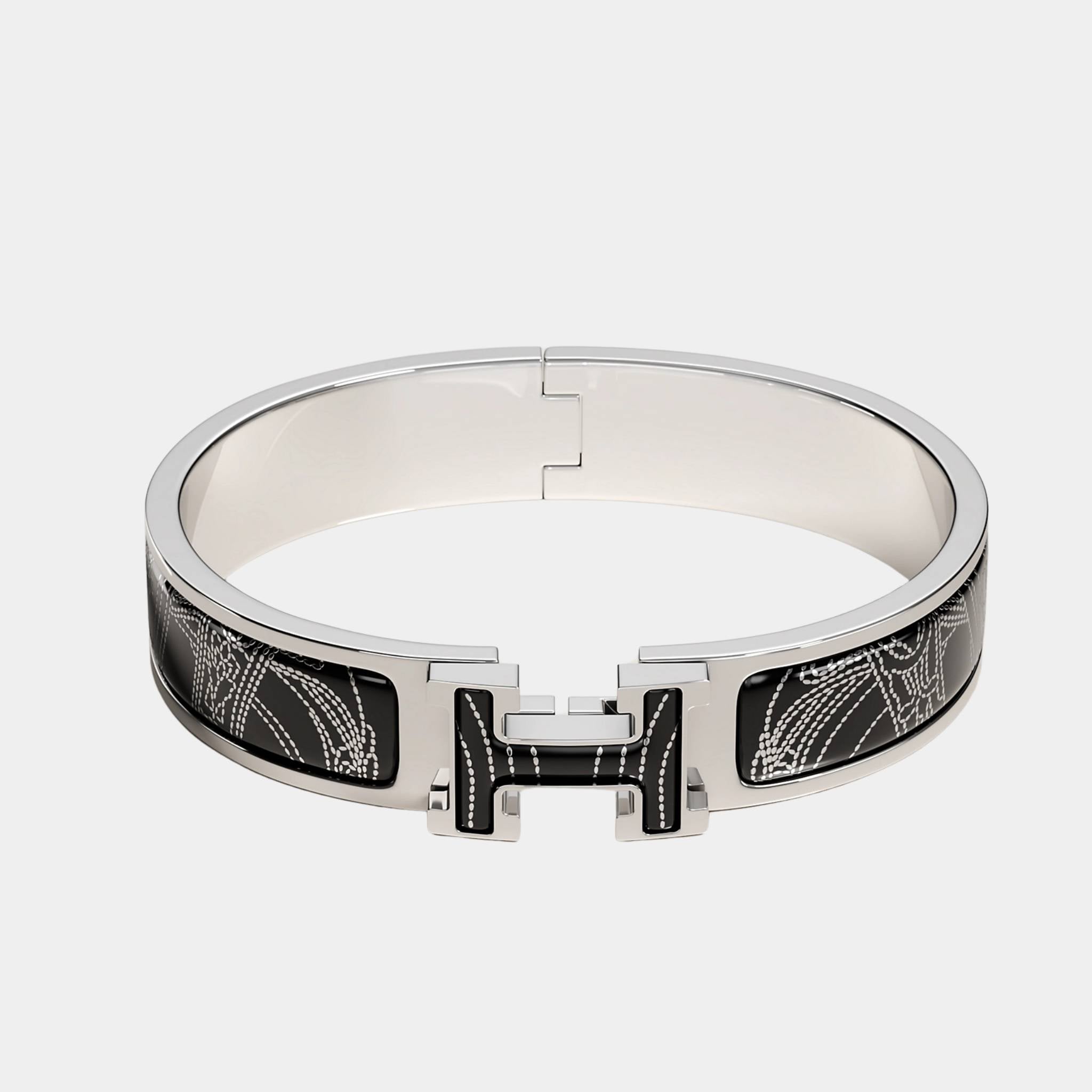 Clic H Brides de Gala Applique Pique Bracelet Palladium