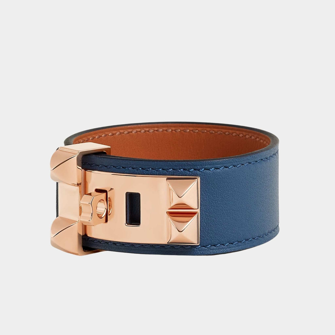 Collier de Chien 24 Bracelet Swift Calfskin Rose Gold Plated
