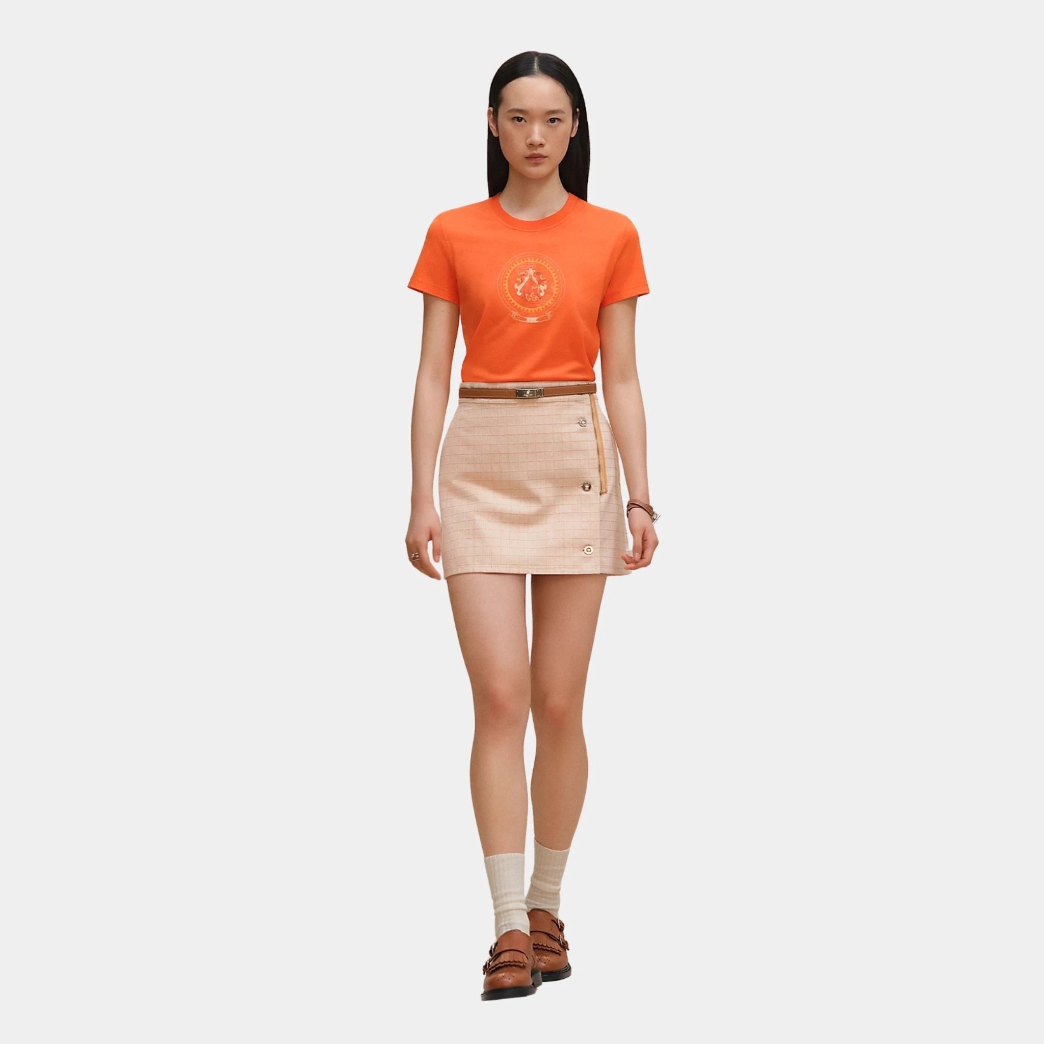 Coloriages de Jour Print Straight T-shirt