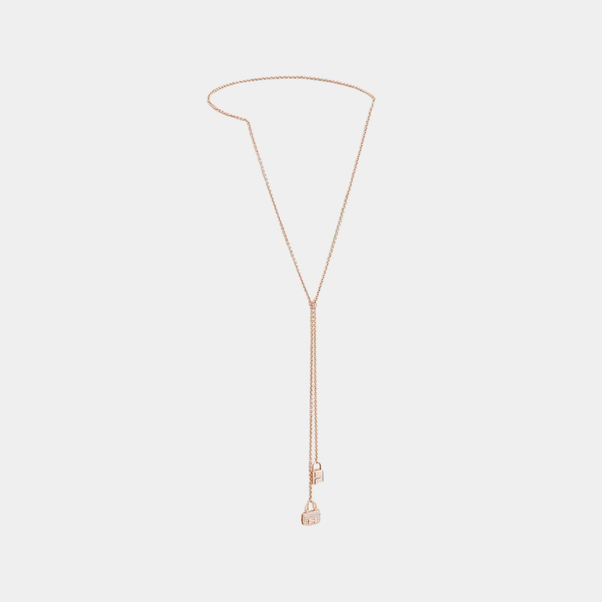 Constance Amulets Necklace Rose Gold - Diamonds