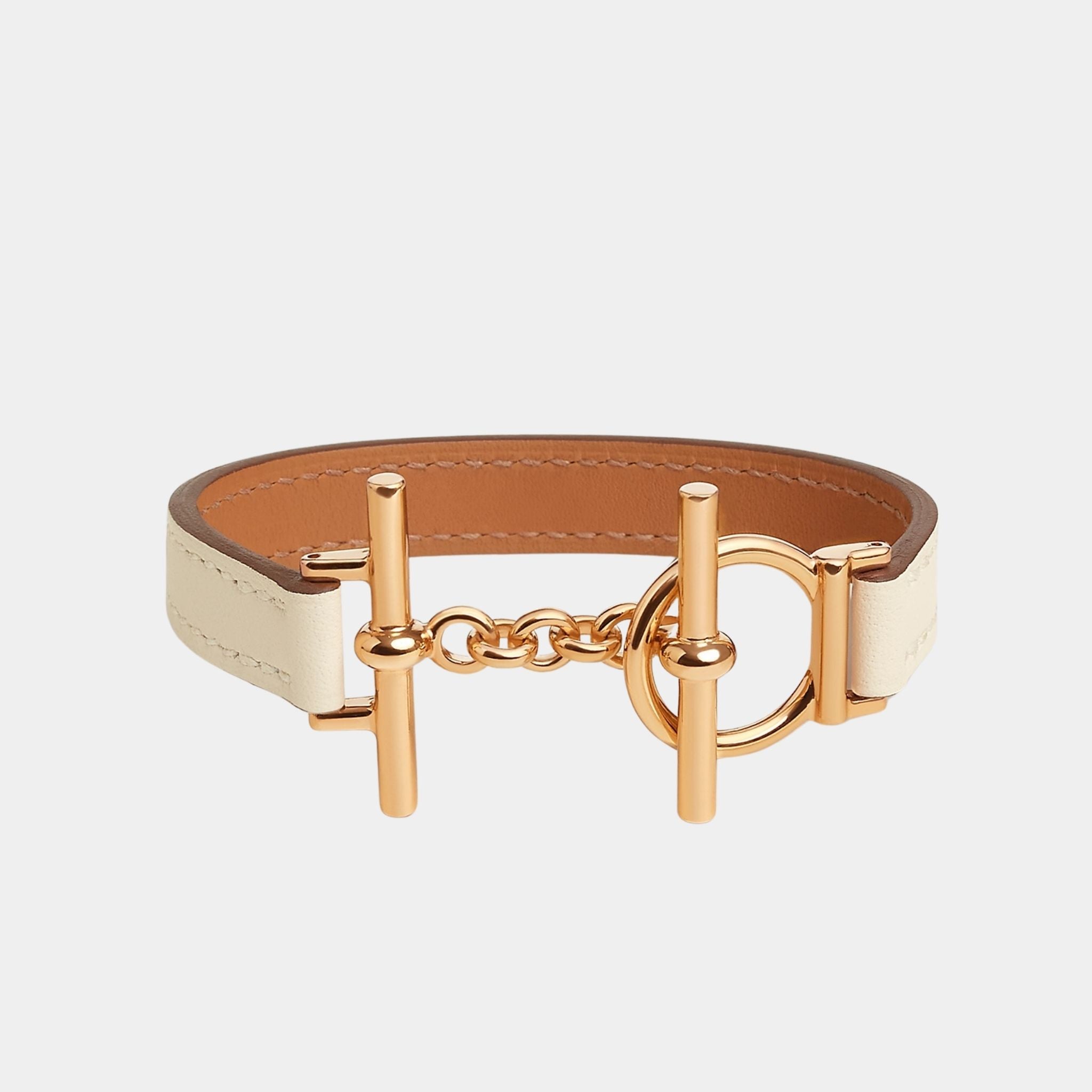 Croisiere Simple Tour Bracelet Swift Calfskin Gold Plated