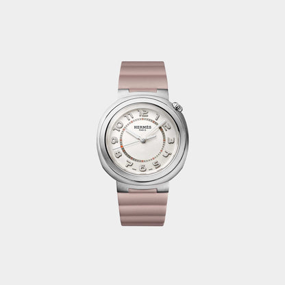 Cut 36 mm Steel Watch With Glycine Rubber Strap