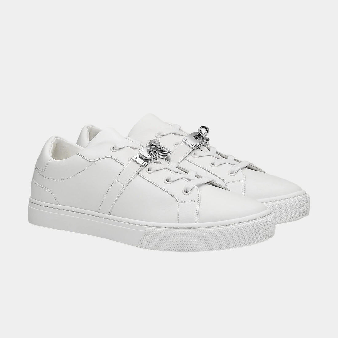 Day Sneaker in Calfskin with Palladium Plated Buckle