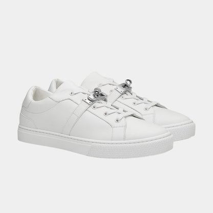 Day Sneaker in Calfskin with Palladium Plated Buckle