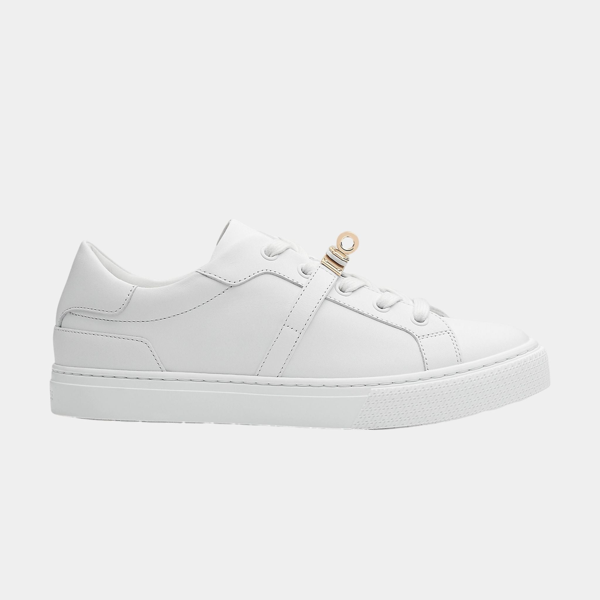 Day Sneaker in Calfskin with Permabrass Plated Buckle