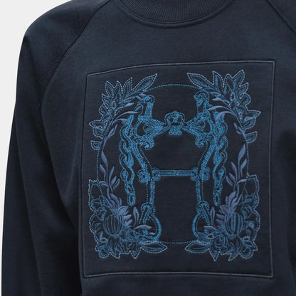 Della Cavalleria Raglan Sleeve Embroidered Sweatshirt