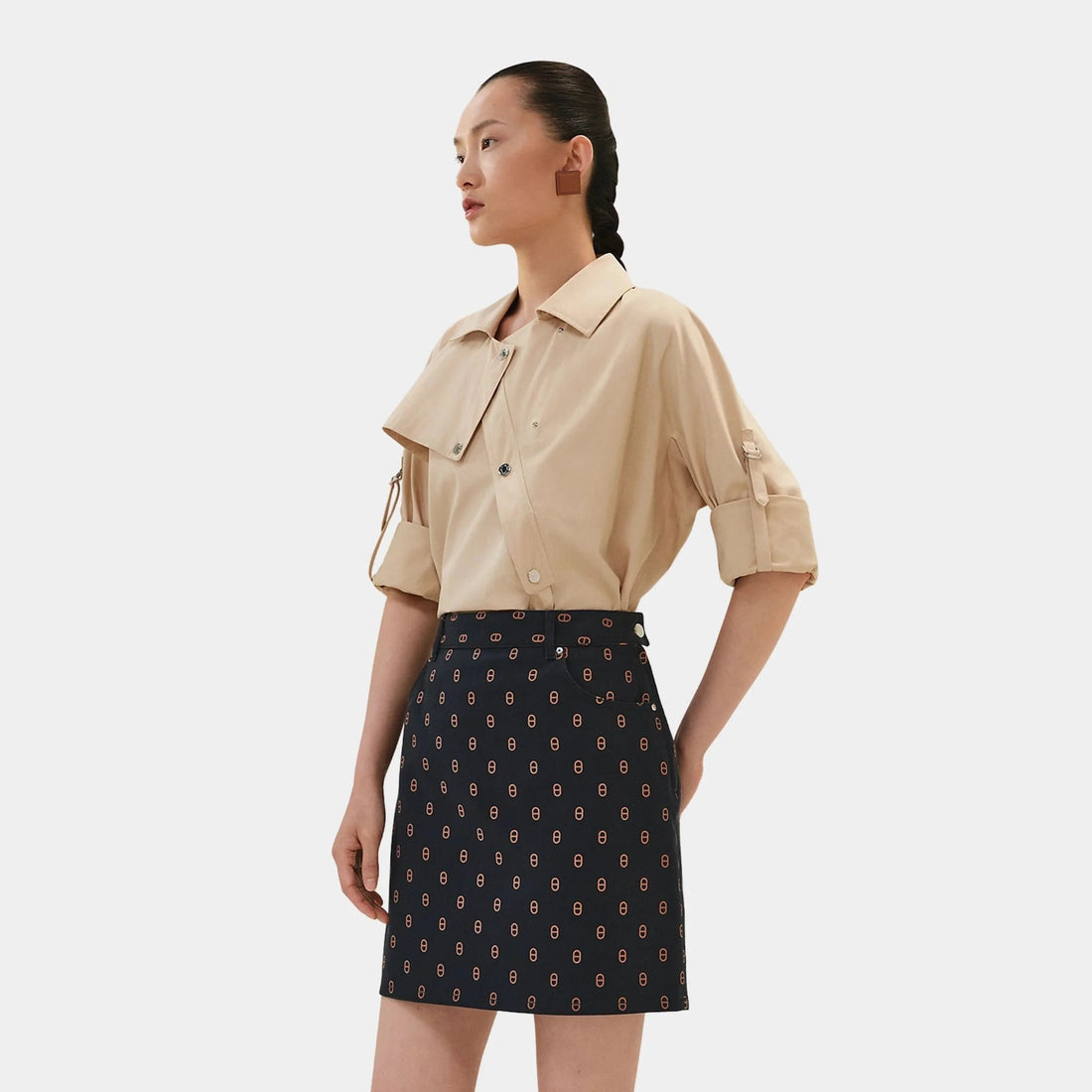 Denim Miniskirt in Chaine d&