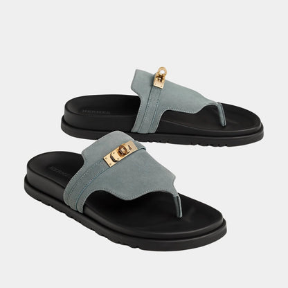 Empire Sandals in Suede Goatskin