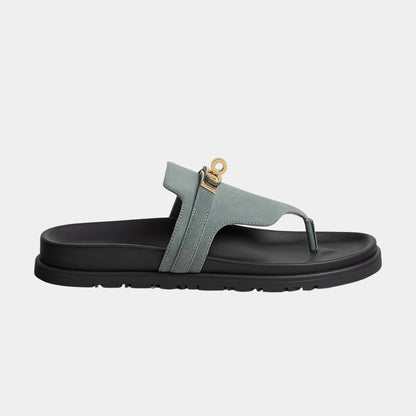 Empire Sandals in Suede Goatskin