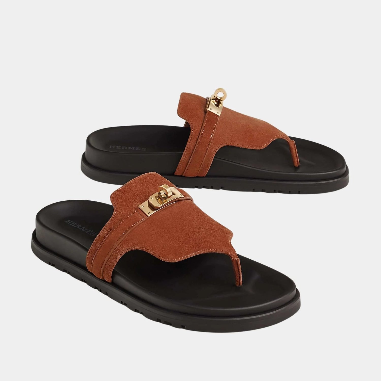 Empire Sandals in Suede Goatskin