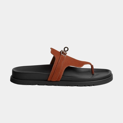 Empire Sandals in Suede Goatskin