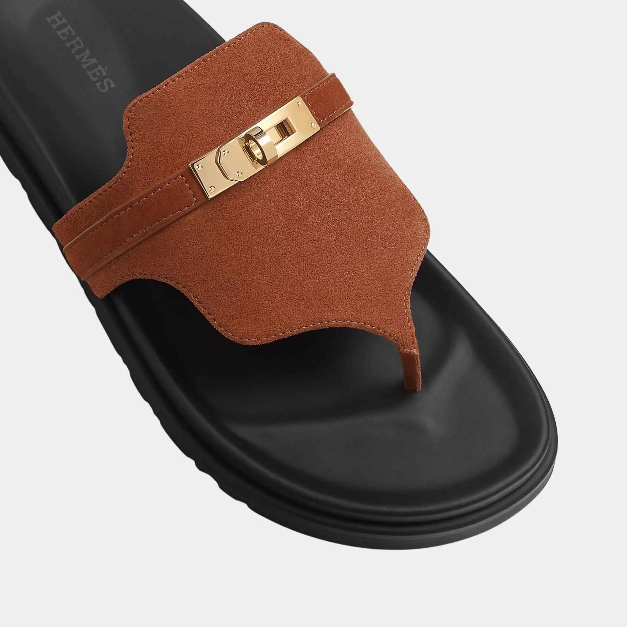 Empire Sandals in Suede Goatskin