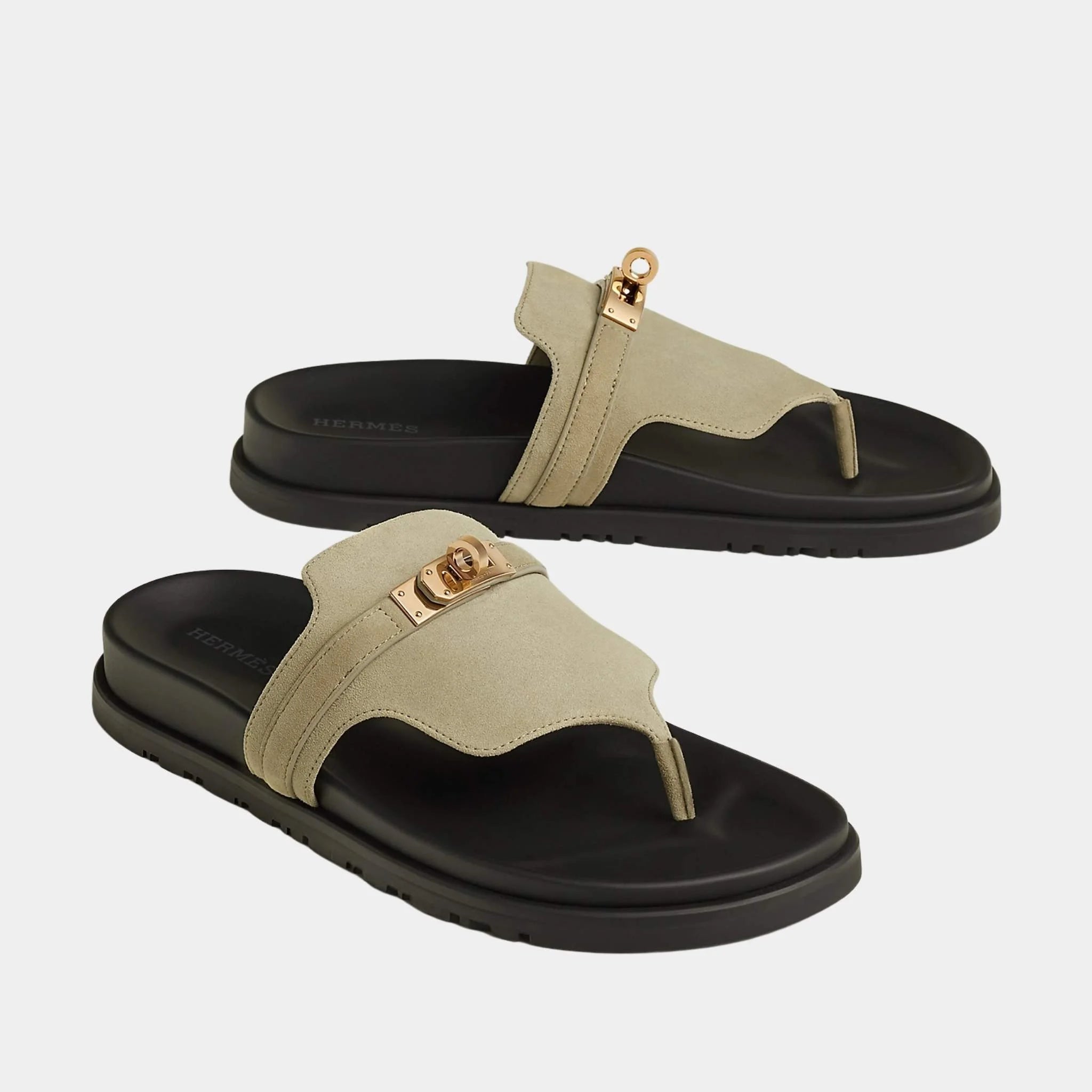 Empire Sandals in Suede Goatskin