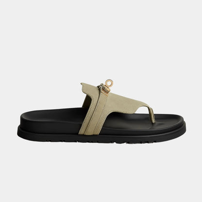 Empire Sandals in Suede Goatskin