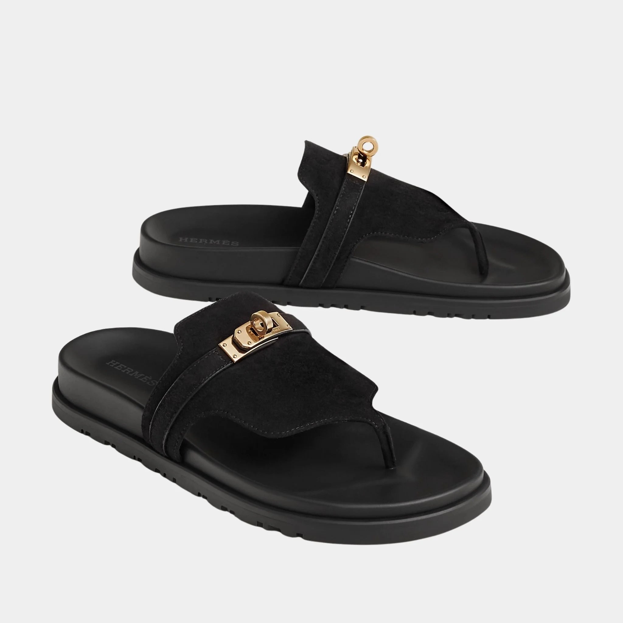 Empire Sandals in Suede Goatskin