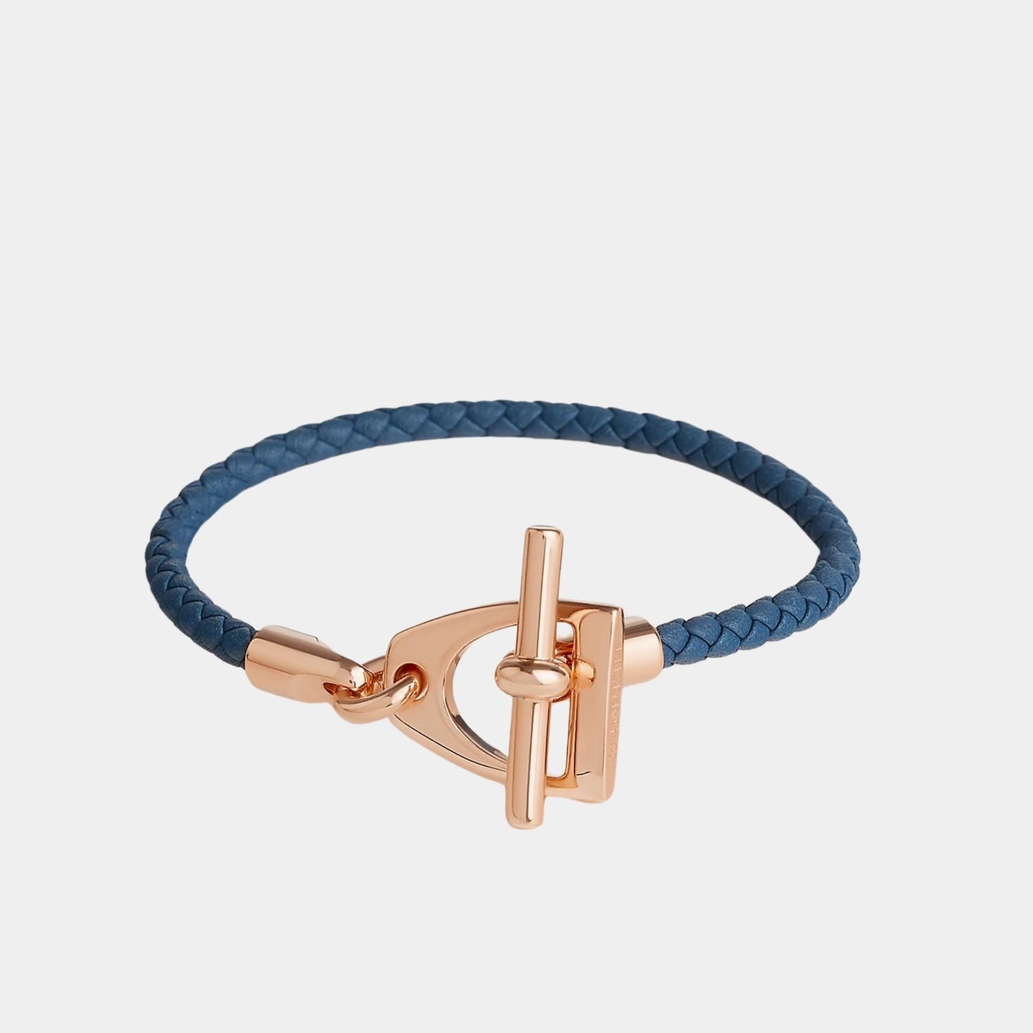 Etrier Bracelet Swift Calfskin Rose Gold Plated