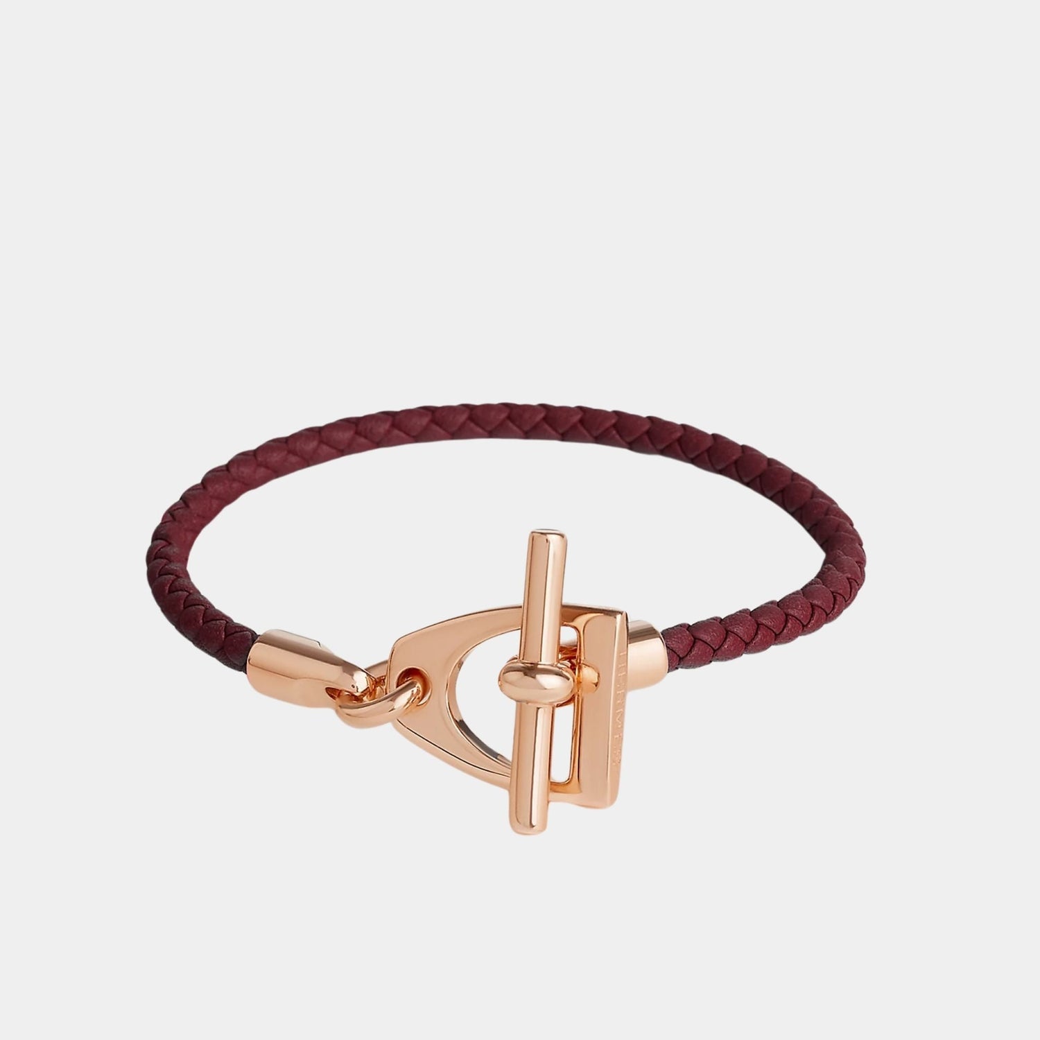 Etrier Bracelet Swift Calfskin Rose Gold Plated