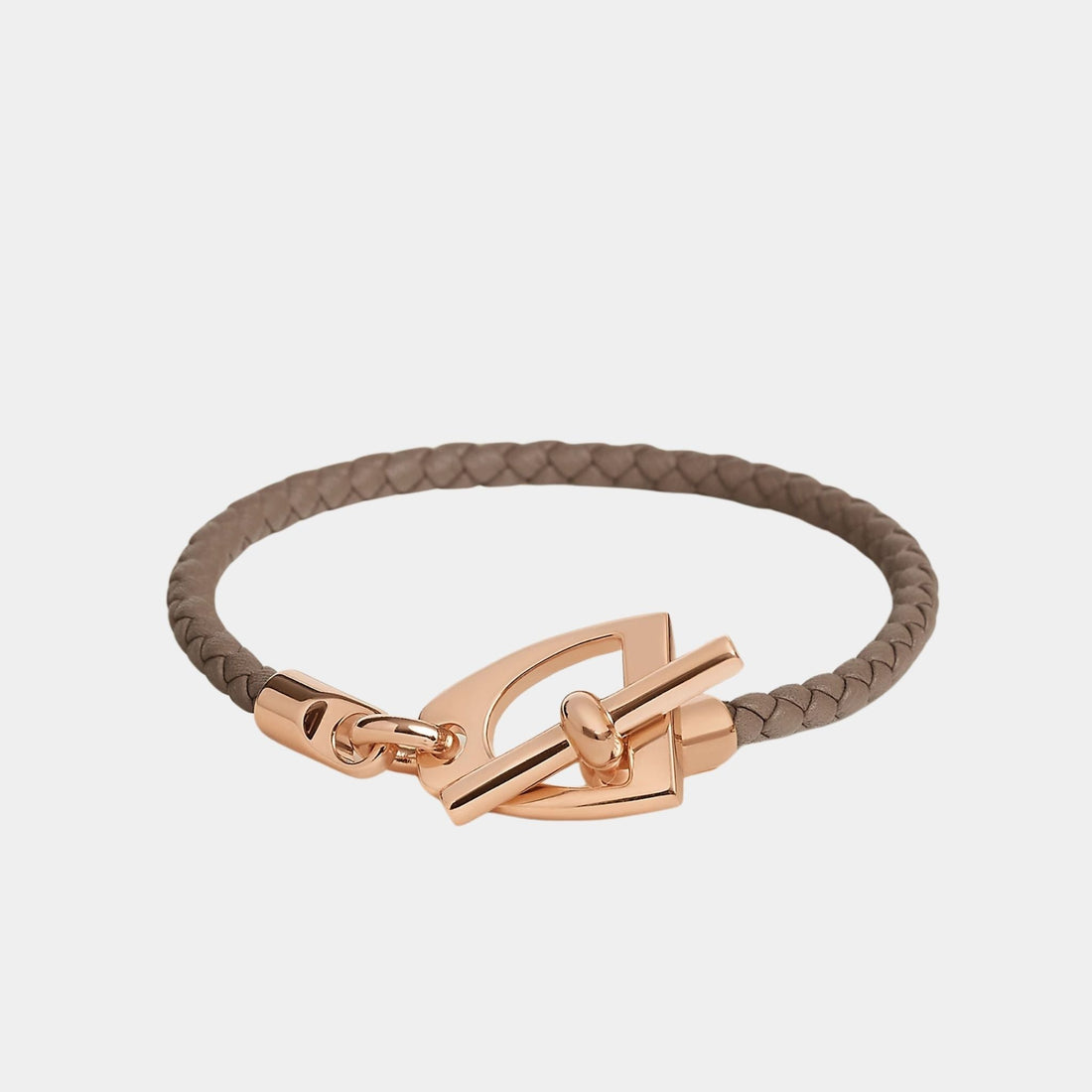 Etrier Bracelet Swift Calfskin Rose Gold Plated