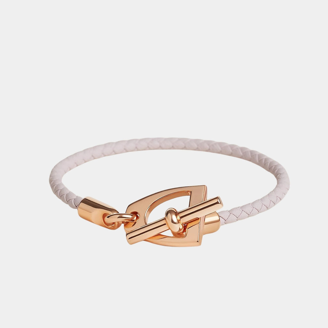 Etrier Bracelet Swift Calfskin Rose Gold Plated