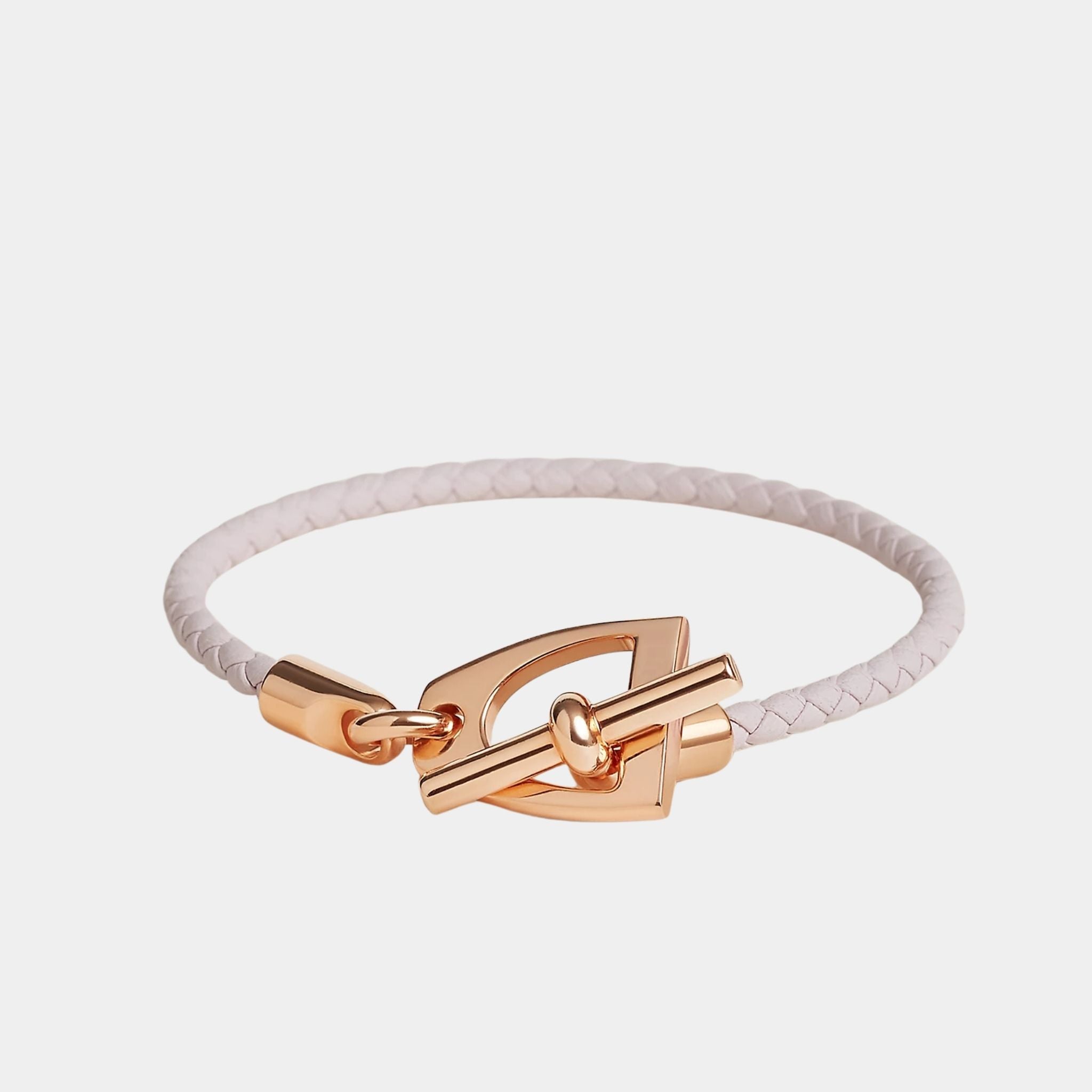 Etrier Bracelet Swift Calfskin Rose Gold Plated