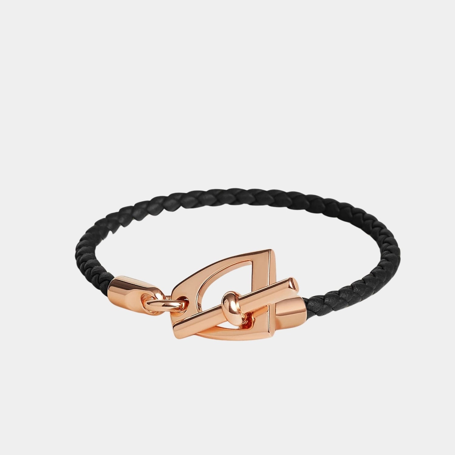 Etrier Bracelet Swift Calfskin Rose Gold Plated