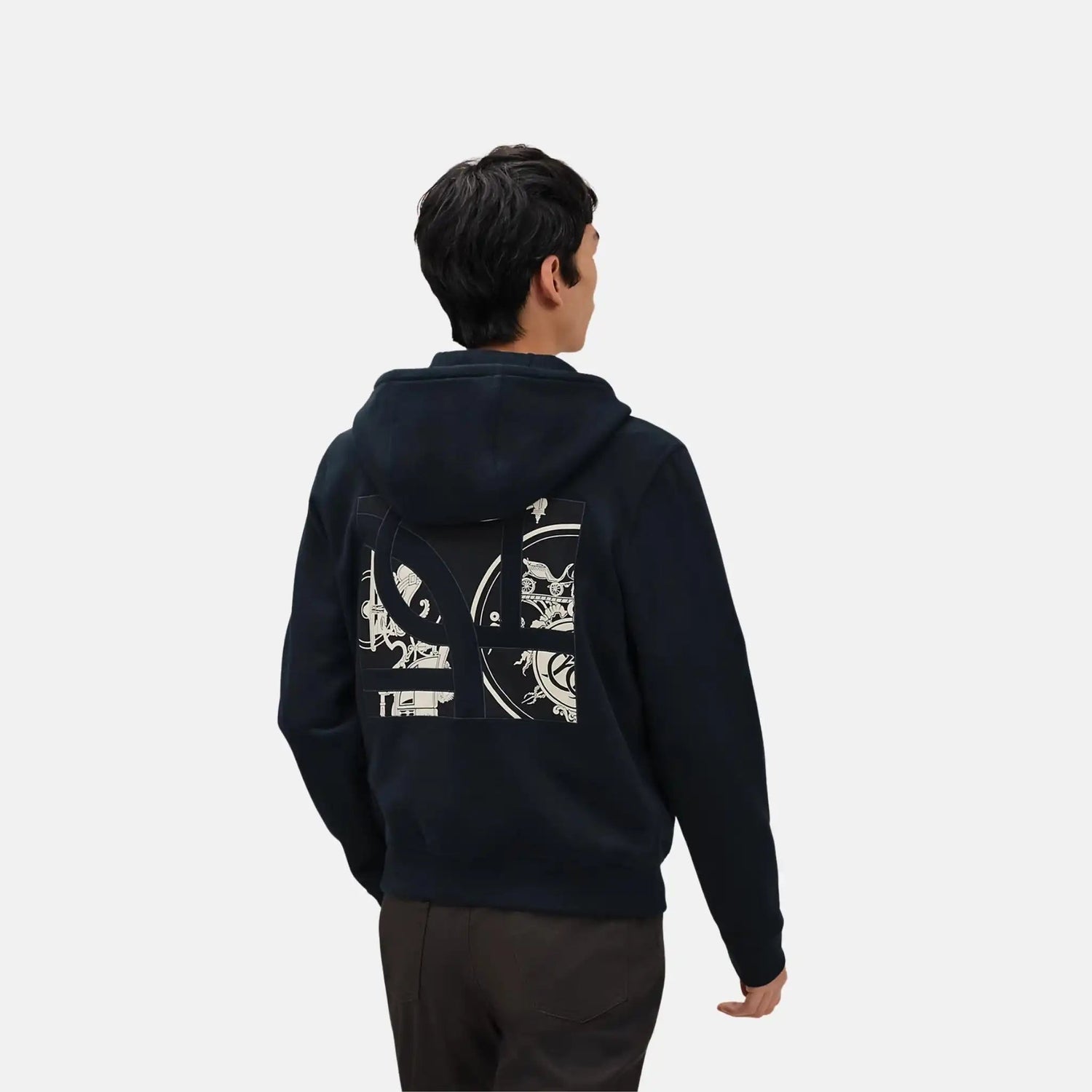 Ex-Libris Hooded Sweater with Silk Detail