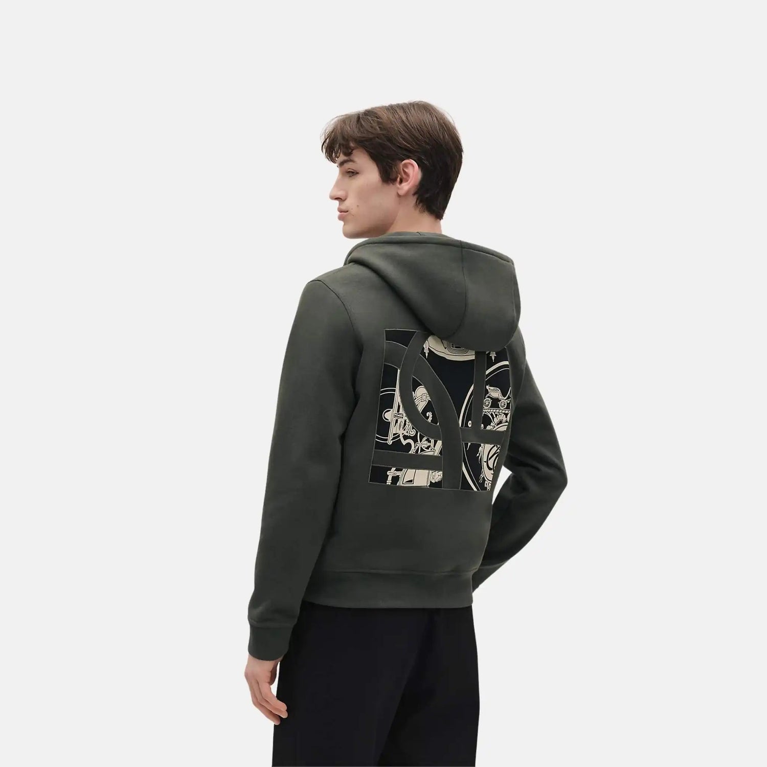 Ex-Libris Hooded Sweater with Silk Detail