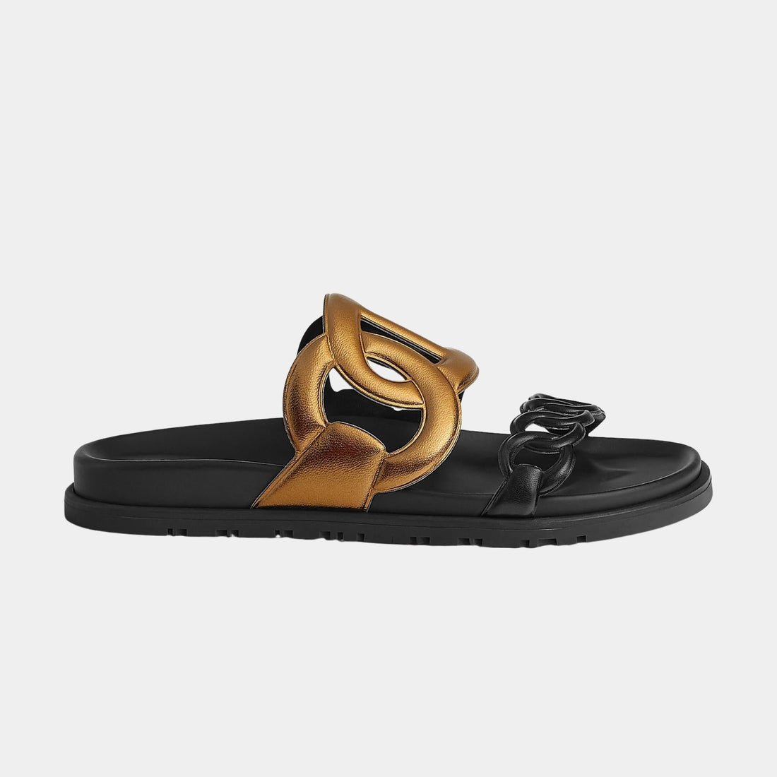 Extra Sandal in Nappa Leather with Metallic Finish