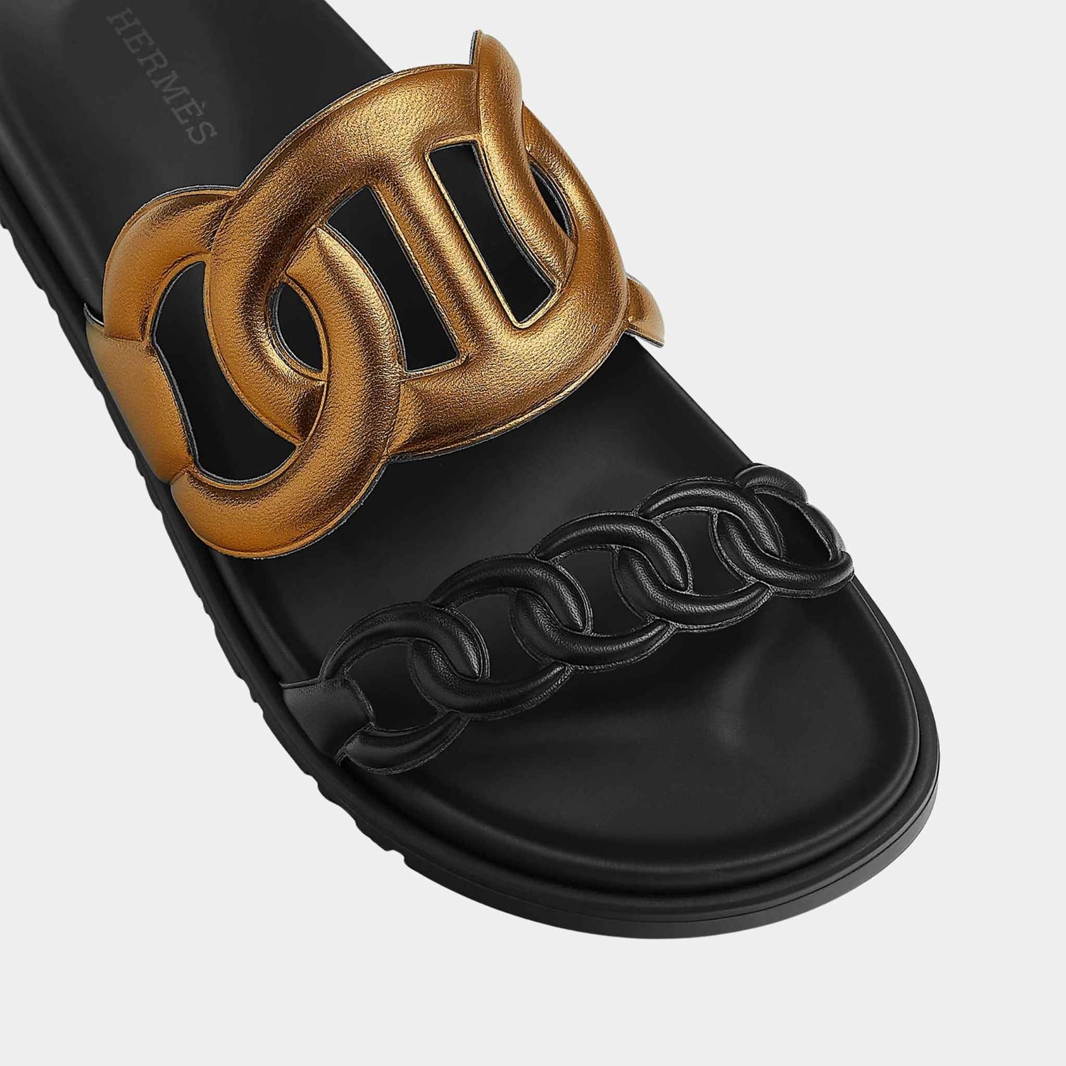 Extra Sandal in Nappa Leather with Metallic Finish